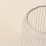 Vase en verre strié 19cm, élégant et moderne | Hashtag Déco