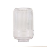 Vase en verre strié 19cm, élégant et moderne | Hashtag Déco