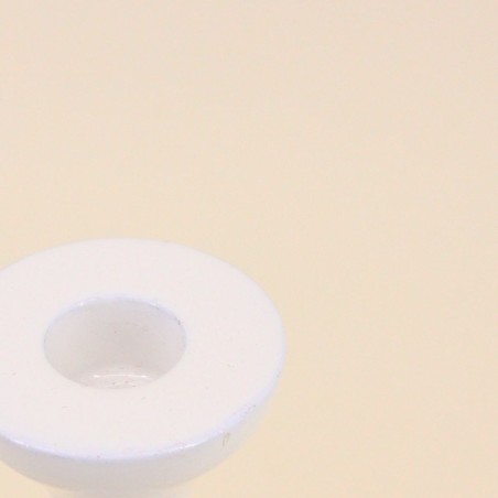 Bougeoir conique blanc en aluminium 20cm | Hashtag Déco