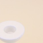 Bougeoir conique blanc en aluminium 20cm | Hashtag Déco