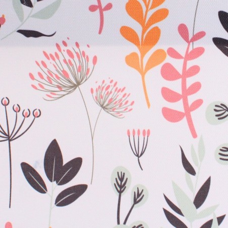 Toile fleurie en coton beige 60x40cm | Hashtag Déco