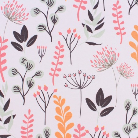 Toile fleurie en coton beige 60x40cm | Hashtag Déco