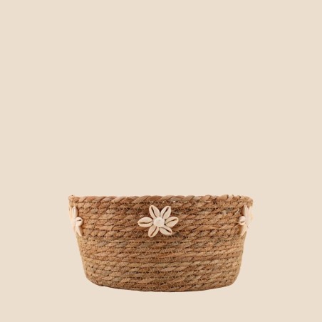 Panier fibres naturelles coquillages 27cm | Hashtag Déco