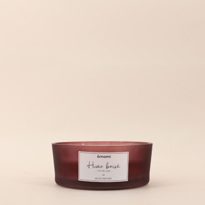 Bougie parfumée hiver boisé 4 mèches cire naturelle | Hashtag Déco