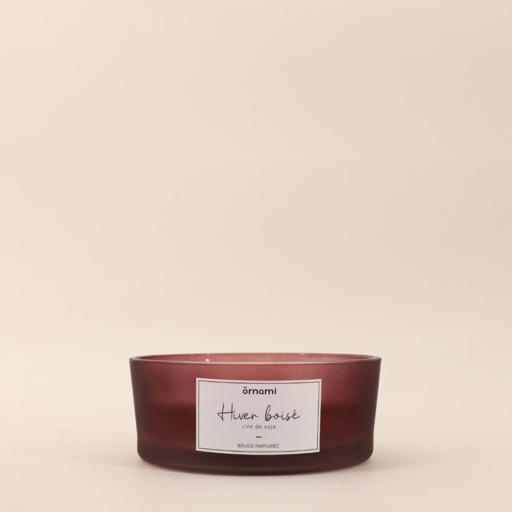 Bougie parfumée hiver boisé 4 mèches cire naturelle | Hashtag Déco