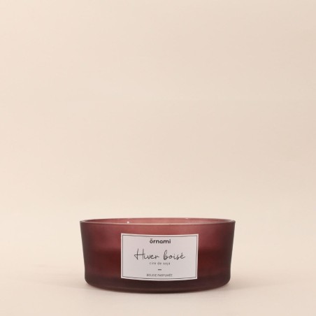 Bougie parfumée hiver boisé 4 mèches cire naturelle | Hashtag Déco