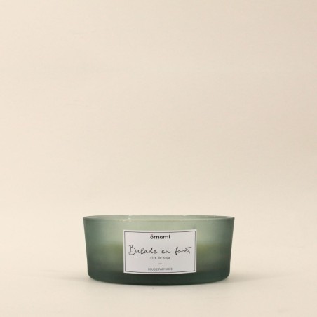 Bougie verte en cire de soja 4 mèches | Hashtag Déco