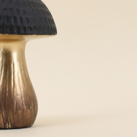 Objet déco champignon doré métal 17cm | Hashtag Déco