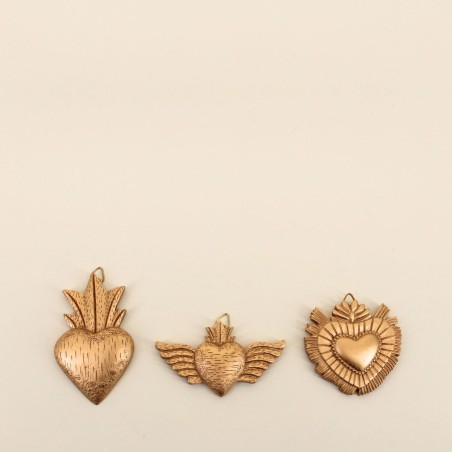 Set de 3 ex-voto résine dorée élégants | Hashtag Déco