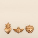 Set de 3 ex-voto résine dorée élégants | Hashtag Déco