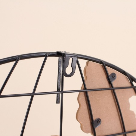 Horloge planisphère bois métal 50cm | Hashtag Déco