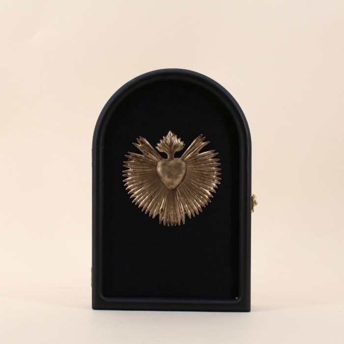 Boîte à clés ex-voto noire, MDF | Hashtag Déco