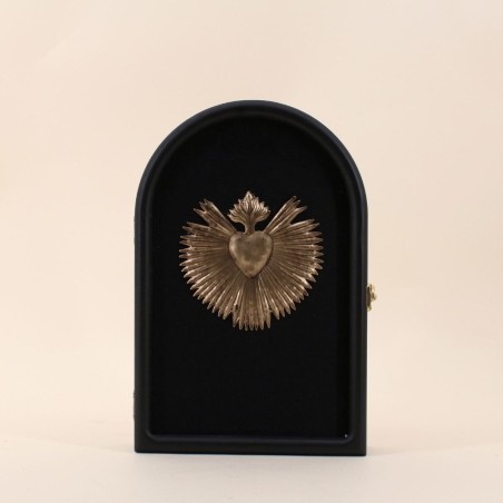 Boîte à clés ex-voto noire, MDF | Hashtag Déco