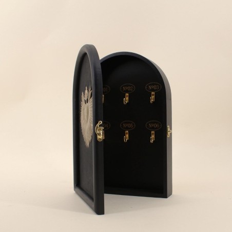 Boîte à clés ex-voto noire, MDF | Hashtag Déco