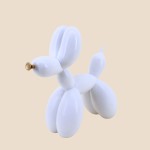 Chien ballon résine blanche 24cm | Hashtag Déco