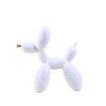 Chien ballon résine blanche 24cm | Hashtag Déco