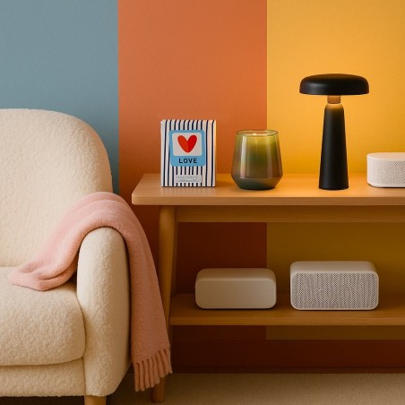 Lampe USB tactile champignon métal acrylique | Hashtag Déco