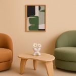 Cadre 3D noir/blanc/vert MDF 40x60cm élégant | Hashtag Déco