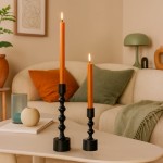 Bougeoir noir mat en aluminium 23cm | Hashtag Déco