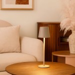 Lampe USB en métal 27cm - Noir, blanc, taupe