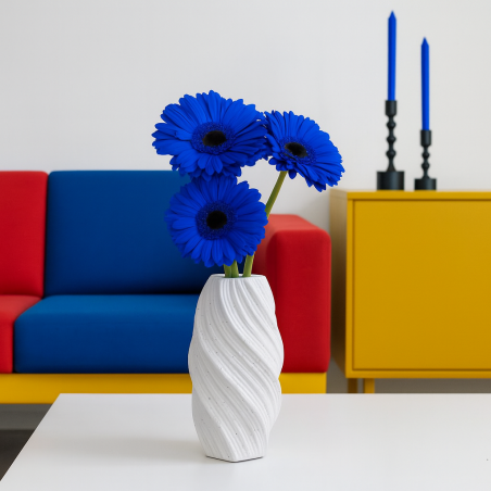 Vase twist porcelaine blanche 20cm unique | Hashtag Déco