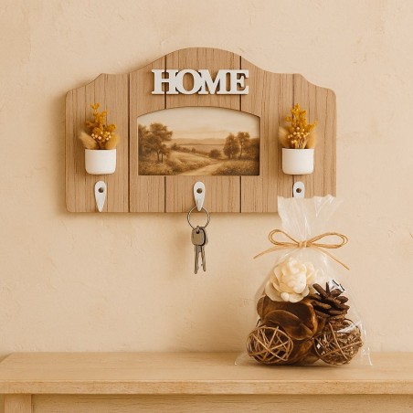 Cadre photo bois clair avec crochets 30cm | Hashtag Déco