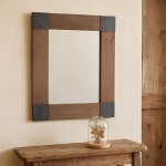 Miroir bois métal 53x67cm style moderne | Hashtag Déco