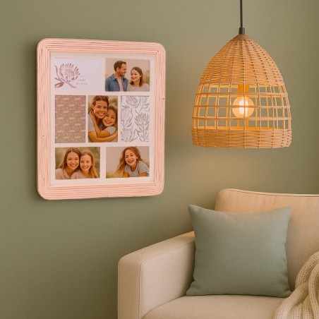 Suspension ronde en bambou nature 30,5cm | Hashtag Déco