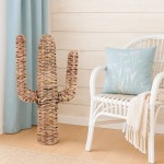 Cactus en jacinthe d'eau 74cm vert naturel | Hashtag Déco