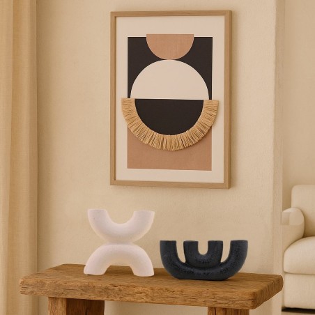 Cadre 3D noir blanc terracotta MDF | Hashtag Déco