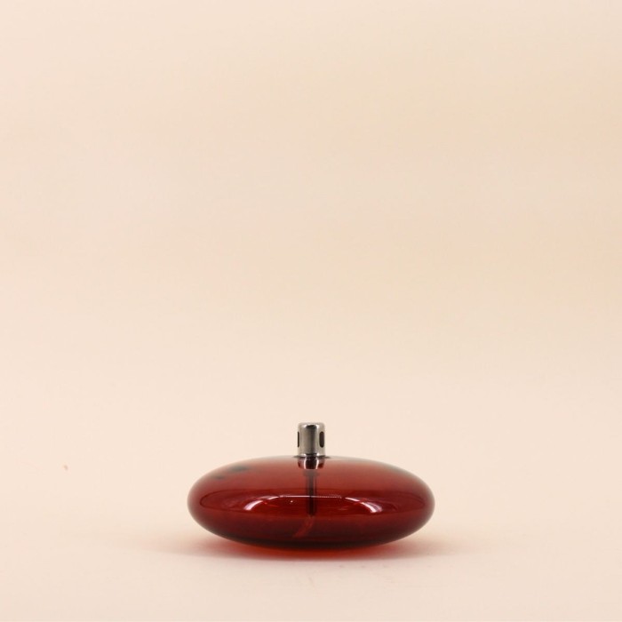 Lampe à huile bordeaux en verre soufflé | Hashtag Déco