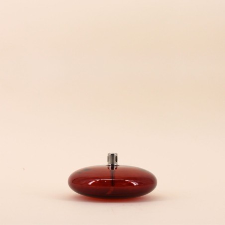 Lampe à huile bordeaux en verre soufflé | Hashtag Déco