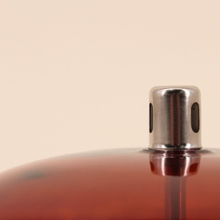 Lampe à huile bordeaux en verre soufflé | Hashtag Déco