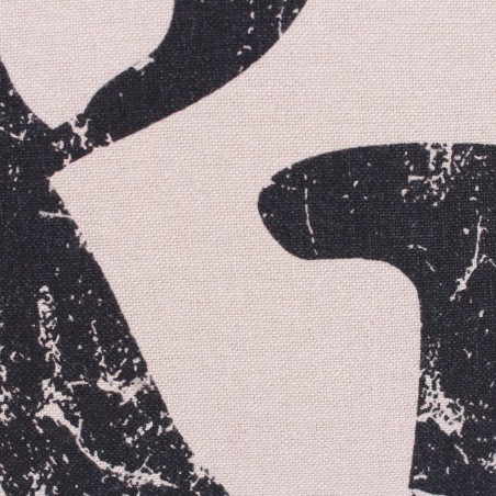 Coussin imprimé noir et blanc 45x45cm en coton | Hashtag Déco