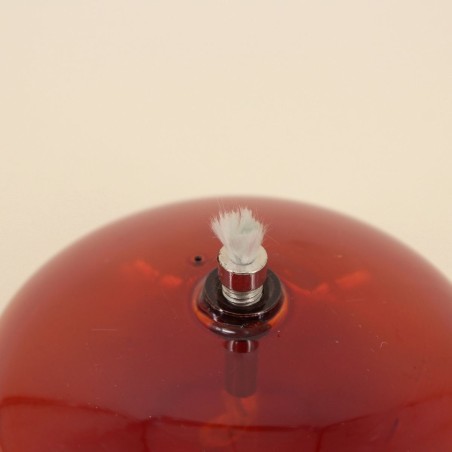 Lampe à huile en verre bordeaux | Hashtag Déco