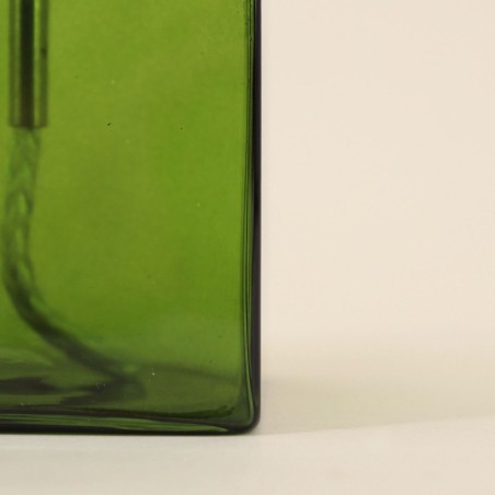 Lampe à huile verre vert soufflé 10cm | Hashtag Déco