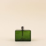 Lampe à huile verre soufflé vert 7cm unique | Hashtag Déco