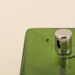 Lampe à huile verre soufflé vert 7cm unique | Hashtag Déco