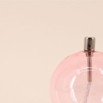 Lampe à huile verre soufflé rose 11cm | Hashtag Déco