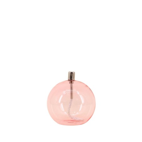 Lampe à huile verre soufflé rose 11cm | Hashtag Déco