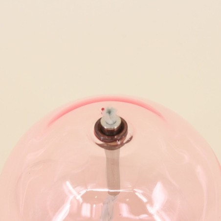Lampe à huile en verre rose soufflé | Hashtag Déco
