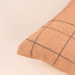 Coussin carte du monde coton beige et gris 45cm | Hashtag Déco