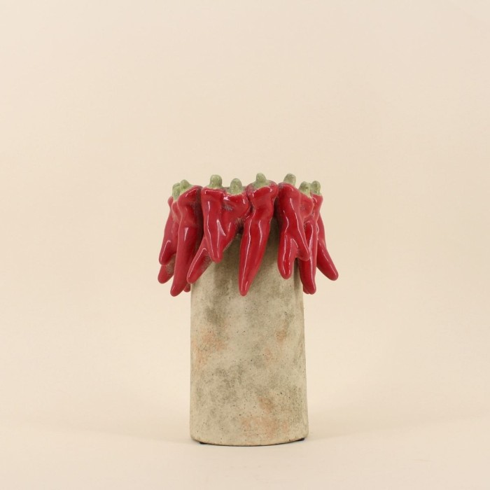 Vase en céramique rouge piments | Hashtag Déco