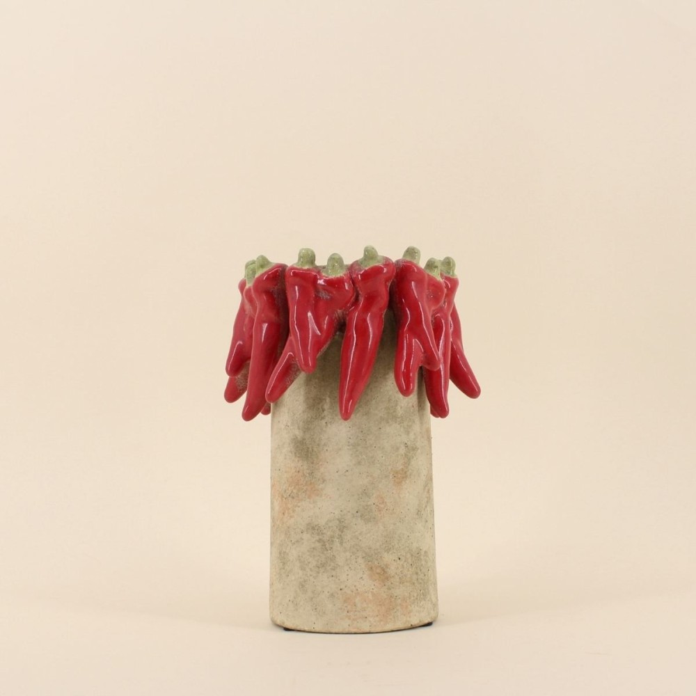 Vase en céramique rouge piments | Hashtag Déco