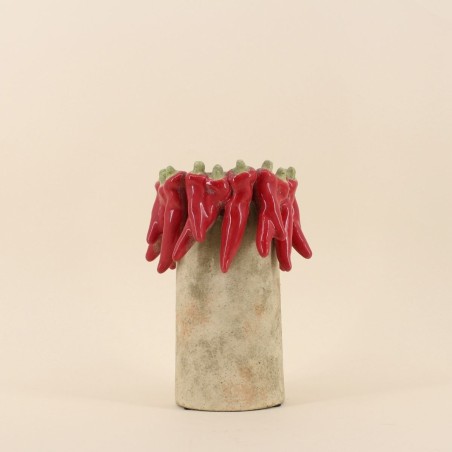 Vase en céramique rouge piments | Hashtag Déco