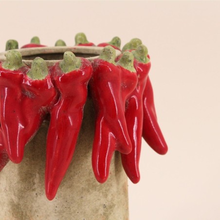 Vase en céramique rouge piments | Hashtag Déco