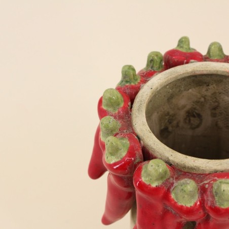 Vase en céramique rouge piments | Hashtag Déco