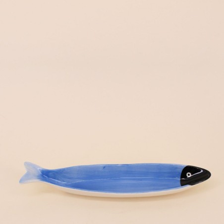 Vide poche céramique bleu poisson 30cm | Hashtag Déco