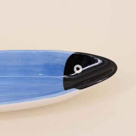 Vide poche céramique bleu poisson 30cm | Hashtag Déco