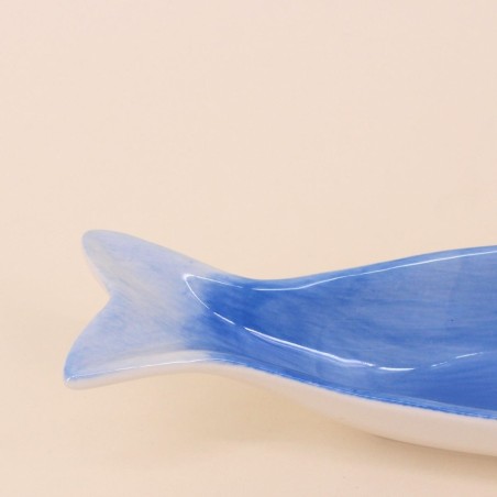 Vide poche céramique bleu poisson 30cm | Hashtag Déco